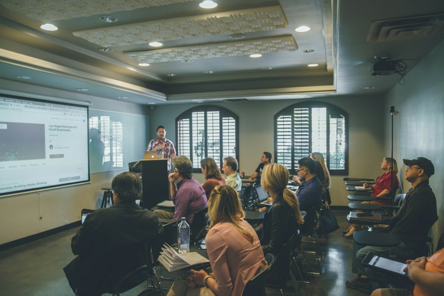 Instructor teaching a class